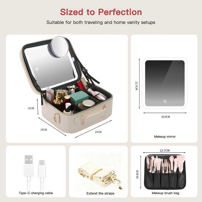 With Mirror Simple Artist City Convenient Cosmetic Cases