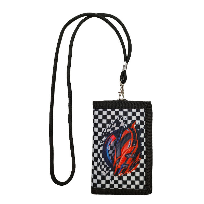 Lanyard Cartoon Animation Unicorn Gift Folding Men's Wallets