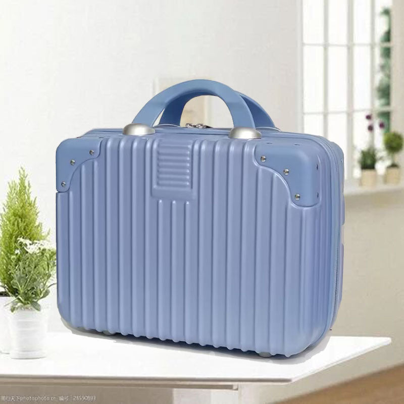Inch Storage Mini Boarding Retro Blue Makeup Bag