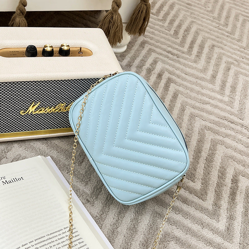 Women's Embroidery Thread Retro Chain Fashion Simple Small Square Bags
