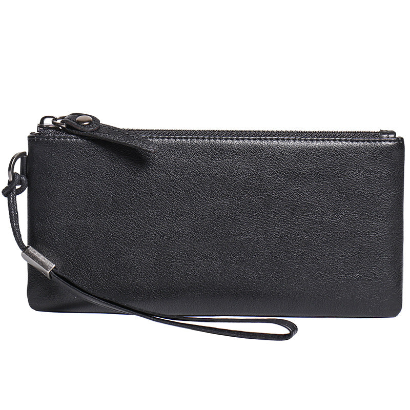 Women's & Men's Genuine Leather Clutch Long Cowhide Soft Coin Purses
