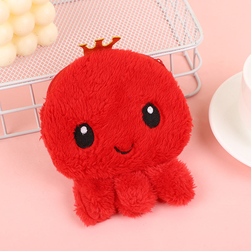Korean Cute Octopus Cartoon Portable Mini Coin Purses