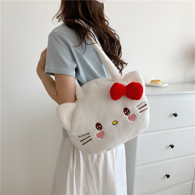 Cat Plush Cute Mobile Doll Birthday Crossbody Bags