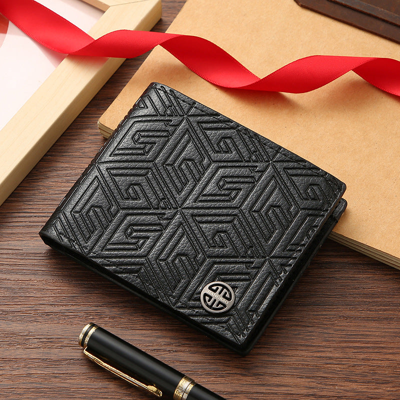 Men's Winter Soft Leather Multiple Slots Letter Men's Wallets