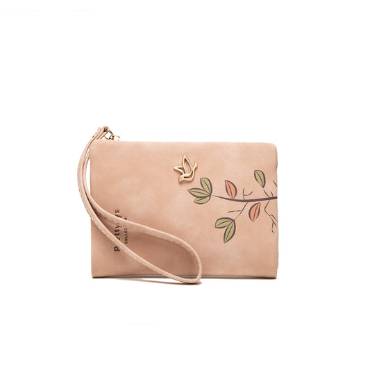 Casual Women's Short Frosted Vintage Print Ladies Wallets