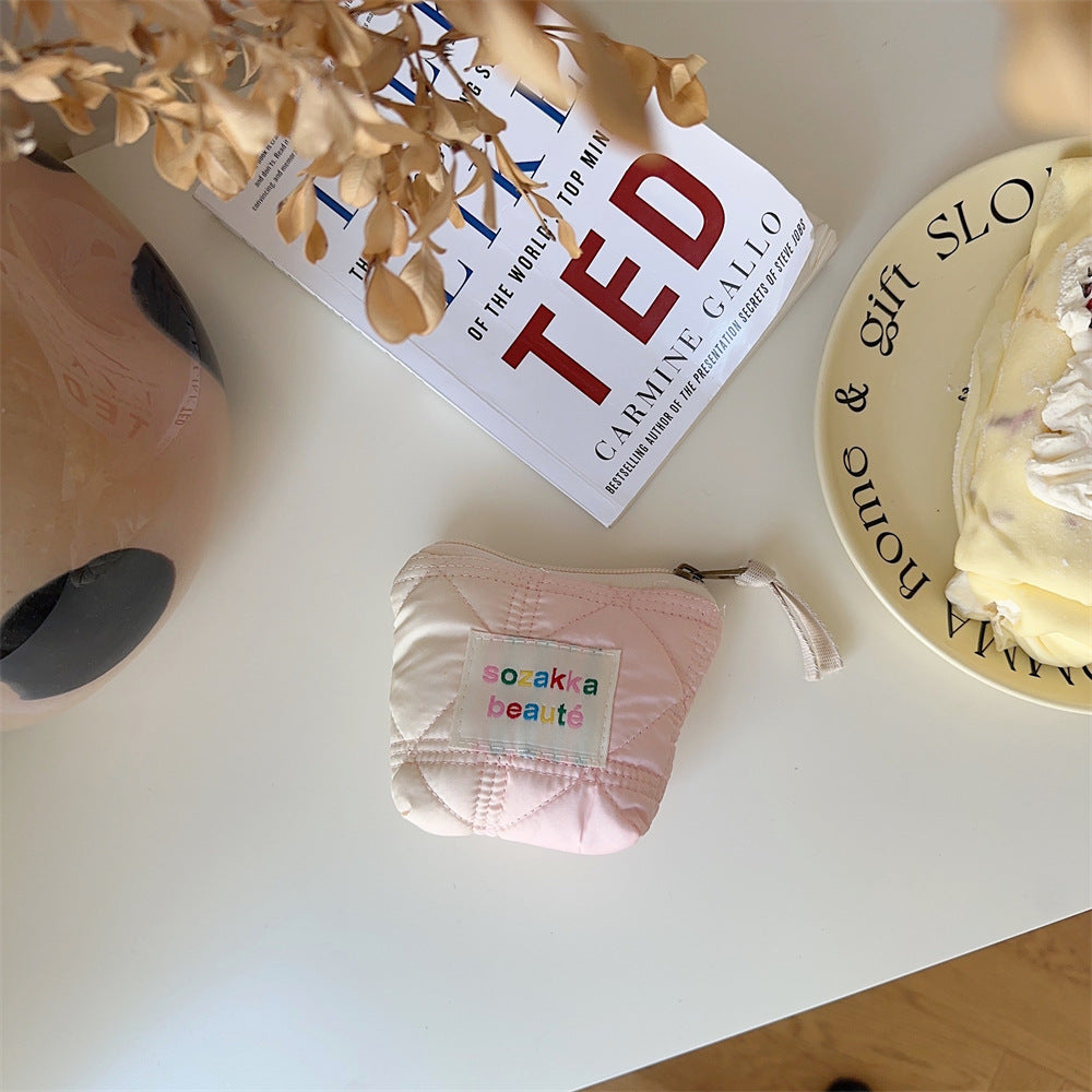 Women's Sized Plush Portable Liner High Cosmetic Bags