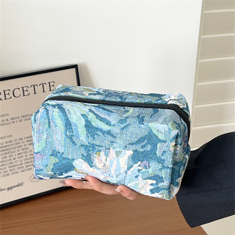 Thickened Figured Cloth Buggy Large Capacity Cosmetic Bags