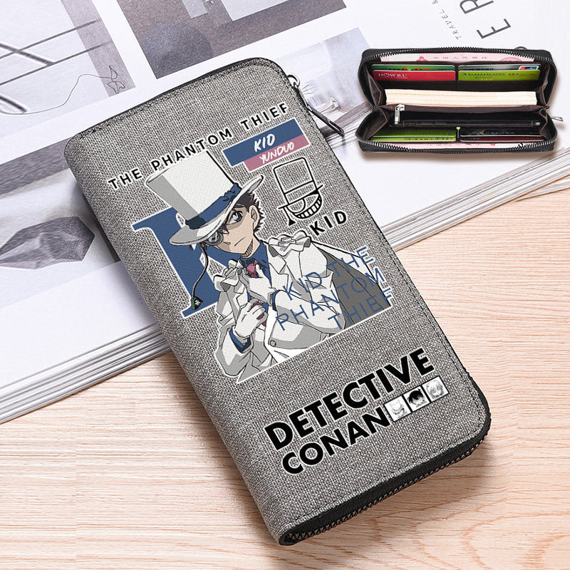 Women's & Men's Detective Conan College Cartoon Trend Canvas Men's Wallet