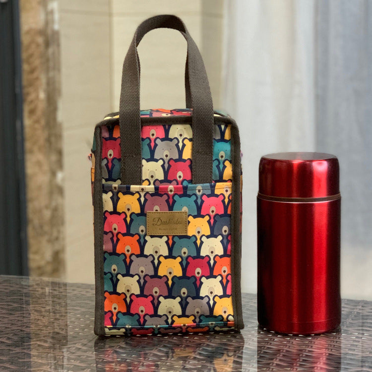 Korean Style Waterproof Thermal Preservation Lunch Box Octave Music Gun Handbags