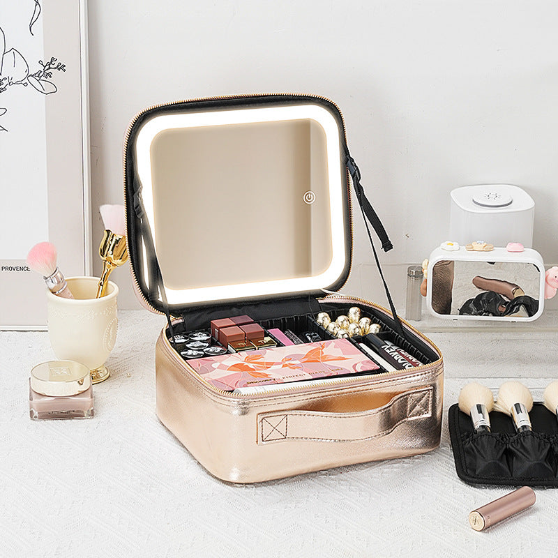 Large Capacity Skin Care Cosmetics Storage Box Portable With Makeup Bag