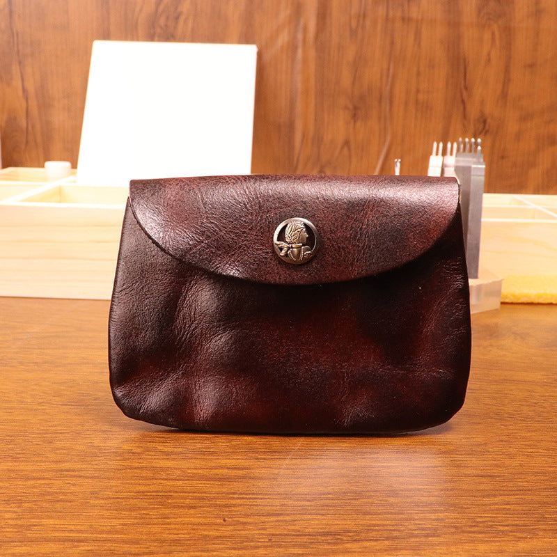 Women's & Men's & First Layer Cowhide Distressed Retro Large Card Holder