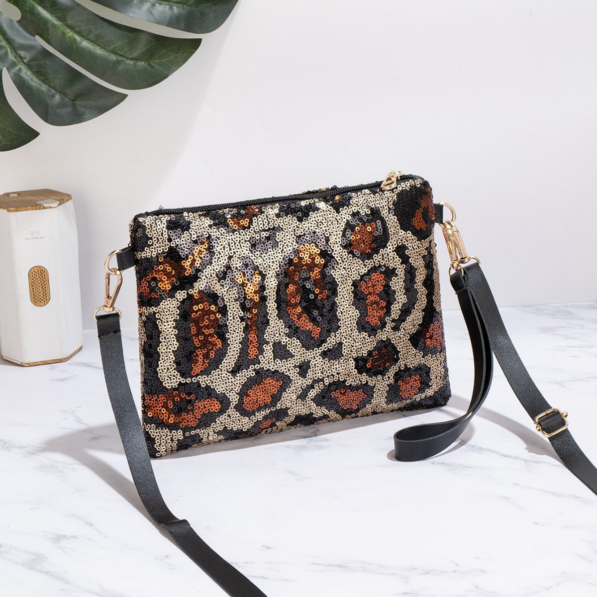 Women's Sequined Zipper Dinner High Sense Fashion Chain Handbags