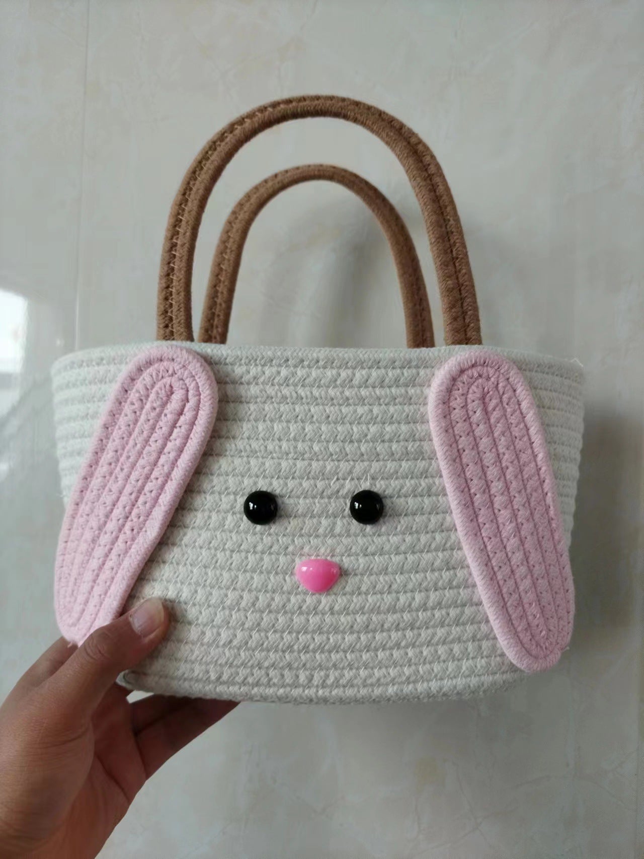 Durable Cute Cartoon Cotton Thread Woven Bags