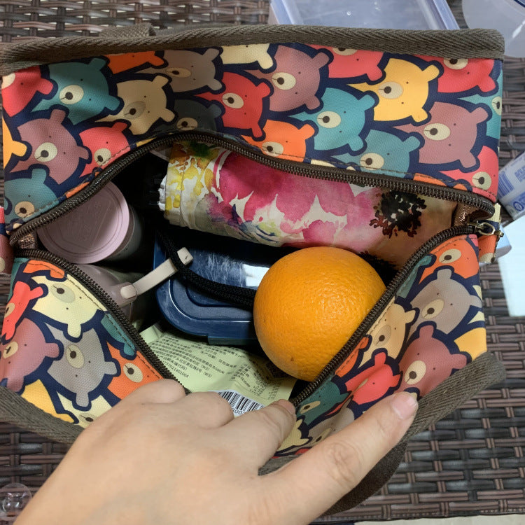 Korean Style Waterproof Thermal Preservation Lunch Box Octave Music Gun Handbags