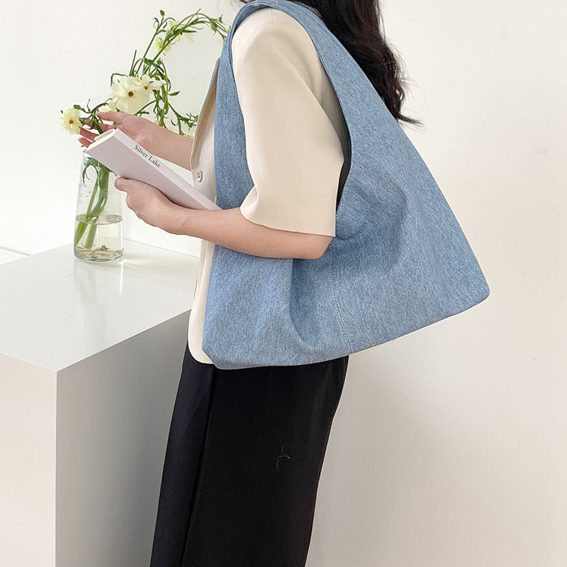Large Capacity Underarm Korean Style Solid Color Fashion Bags