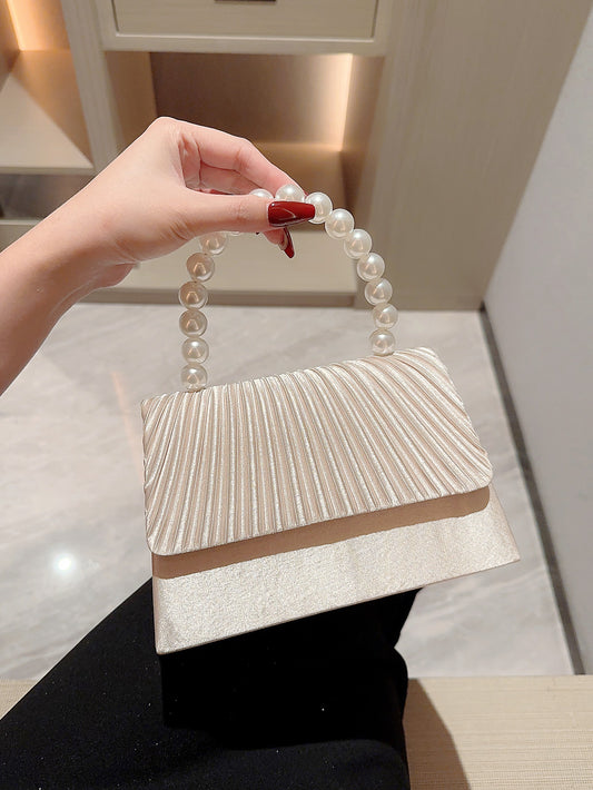String Of Pearls Dress Elegant Pleated Handbags