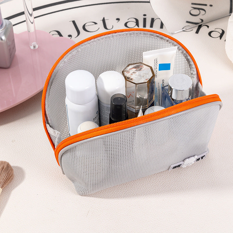 Holiday Semicircle Hand Mesh Storage Mini Large Capacity Cosmetic Bags