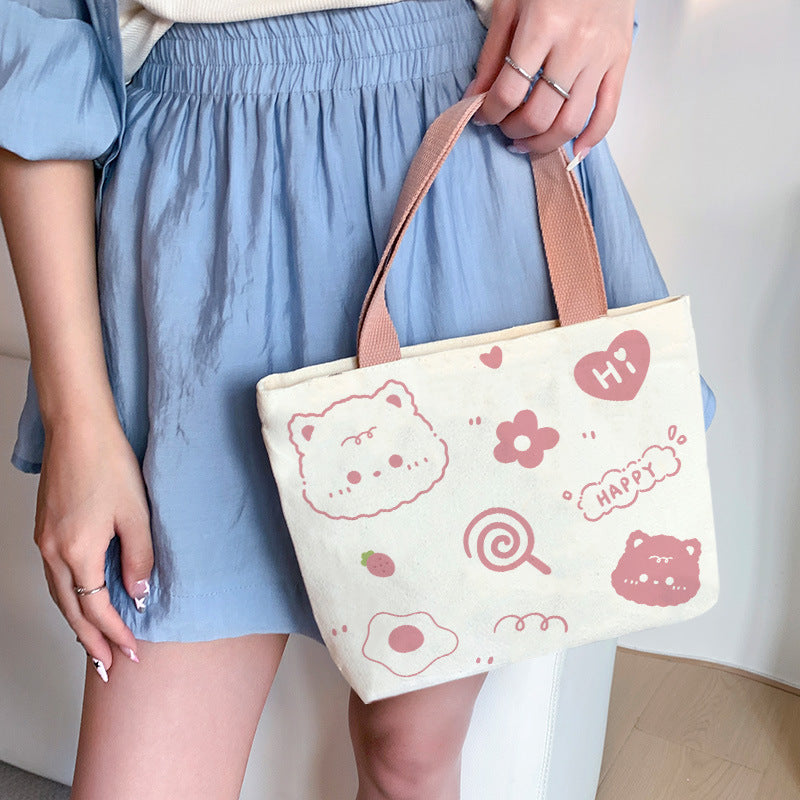 Women's Canvas Cartoon Cabs Korean Style Bags
