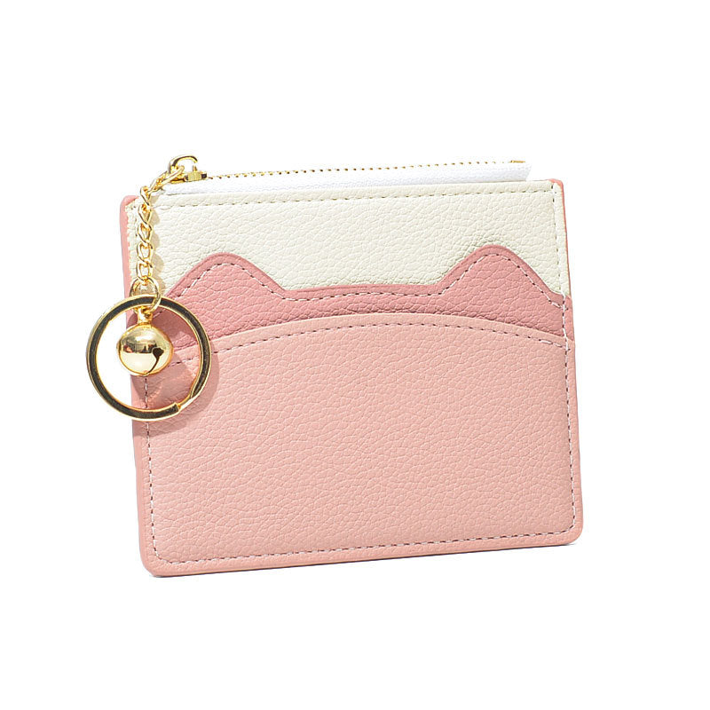 Women's Contrast Color Cute Good-looking Mini Card Holder