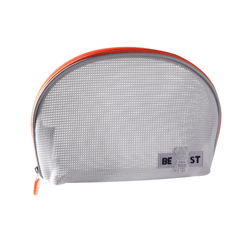 Holiday Semicircle Hand Mesh Storage Mini Large Capacity Cosmetic Bags