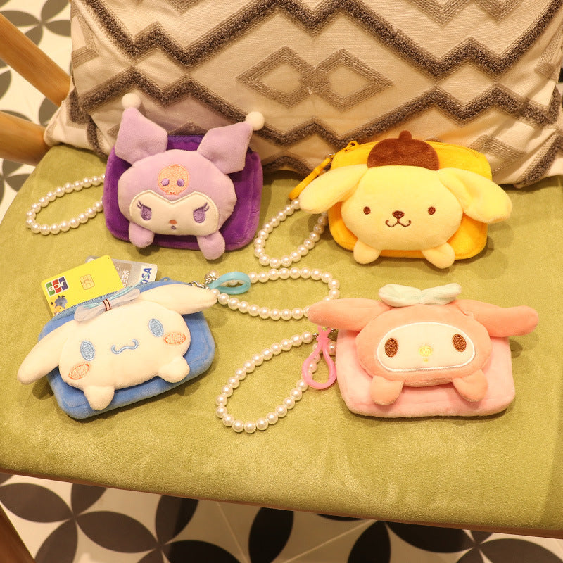 Women's Cute Creative Plush Change Packet Hanging Coin Purses