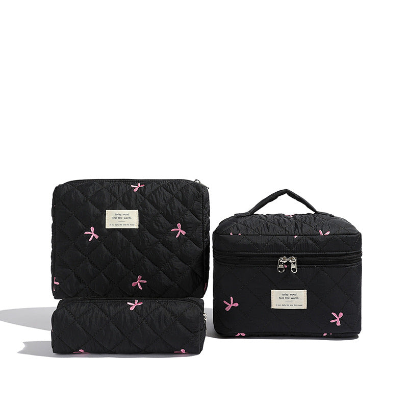 Korean Style Bowknot Niche Pencil Storage Cosmetic Bags