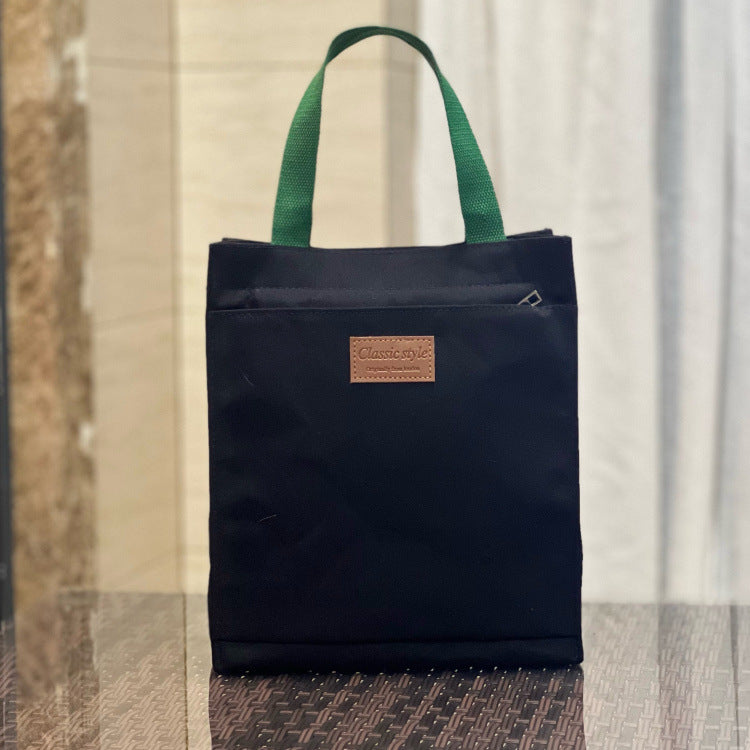 Canvas Solid Color Unisex Simple Lunch Box Handbags