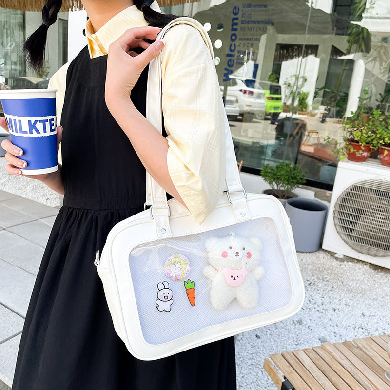 Uniform Cute Wild Transparent Cartoon Doll Bags