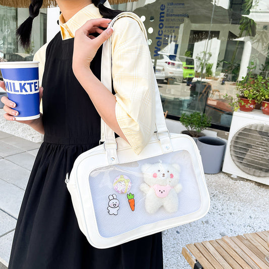Uniform Cute Wild Transparent Cartoon Doll Bags