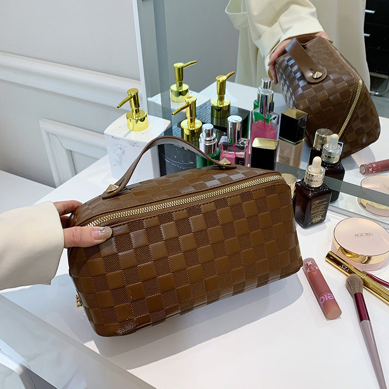 Plaid Super Hot Cosmetics Storage High Cosmetic Bags