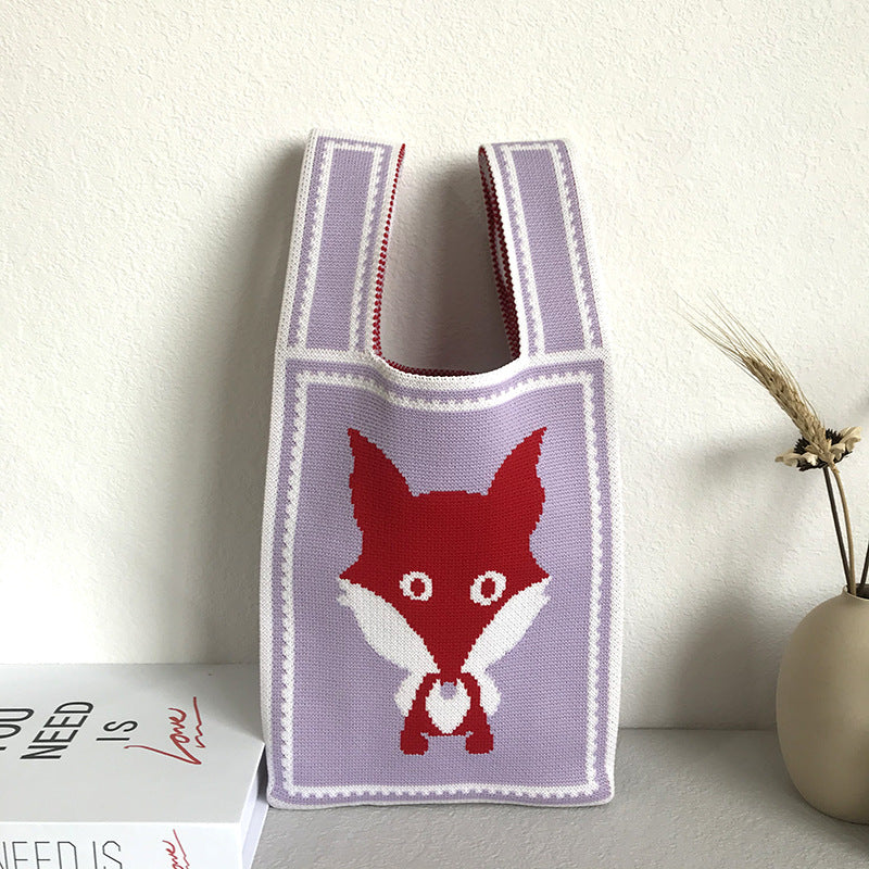 Women's Knitted Wool Vest Version Hand Carrying Handbags