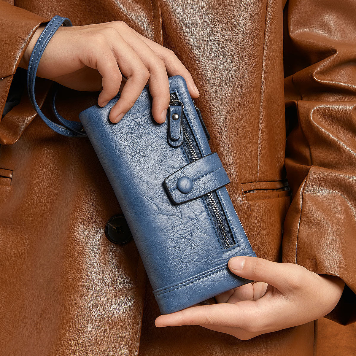Women's Long Soft Leather Fashion Hasp Clutch Ladies Wallet