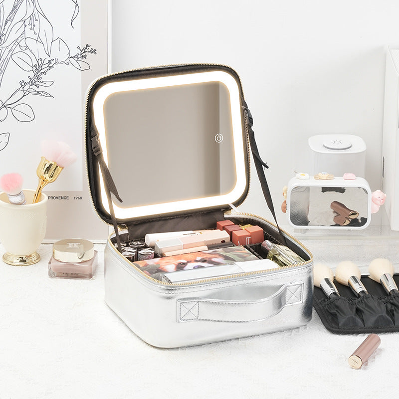 Large Capacity Skin Care Cosmetics Storage Box Portable With Makeup Bag