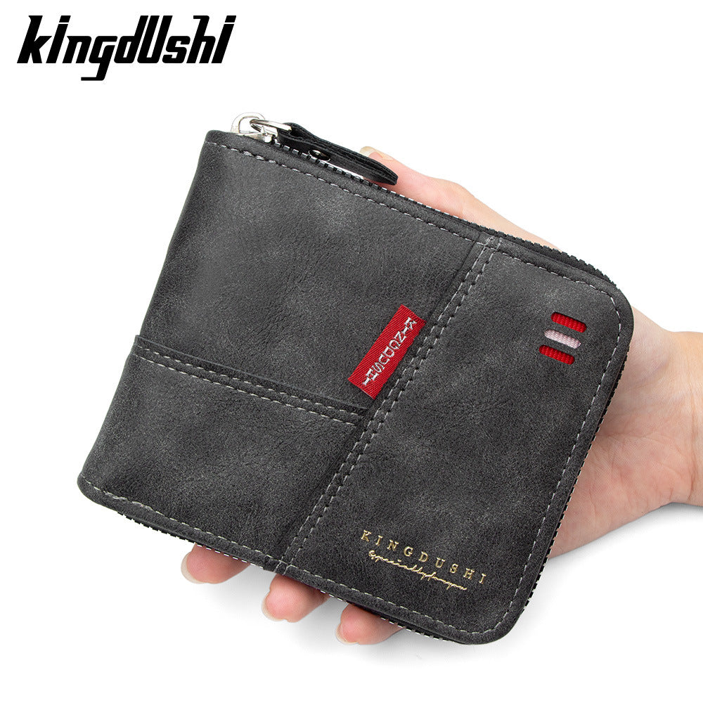 Men's Short Chain Fashion Simple Stitching With Card Holder
