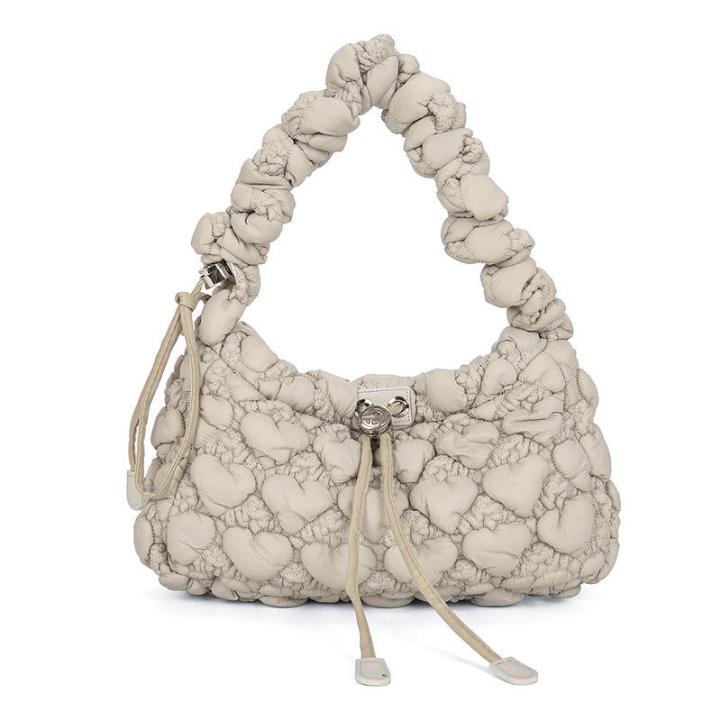 Women's Minority Fashion Underarm Pleated Cloud Personalized Bags