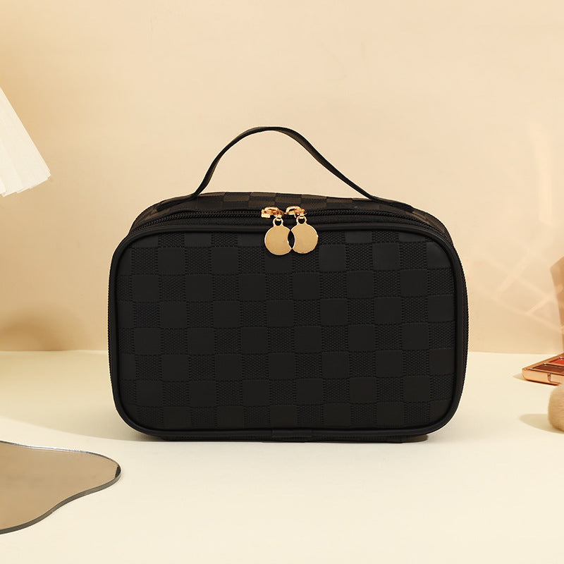 Women's High-grade Chessboard Storage Waterproof Portable Makeup Bag