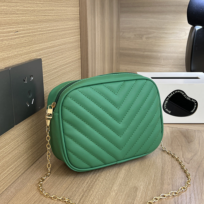 Women's Embroidery Thread Retro Chain Fashion Simple Small Square Bags
