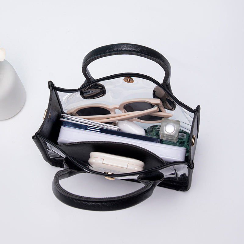 Charming Women's Transparent With Leather Chain Crossbody Bags