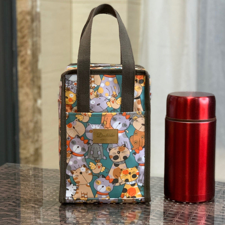 Korean Style Waterproof Thermal Preservation Lunch Box Octave Music Gun Handbags