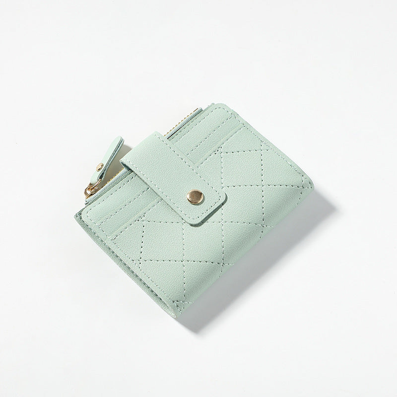 Women's Short Solid Color Summer Zipper Ladies Wallets