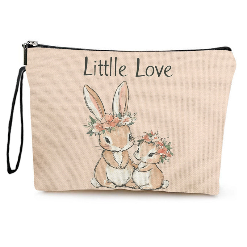 Women's Easter Rabbit Cute Fashion Wash Multifunctional Portable Makeup Bag