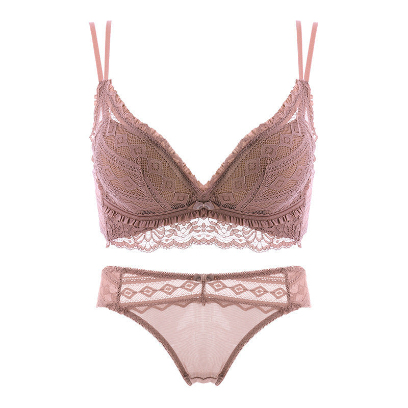 Women's Beauty Back Underwear Small Chest Push Lingerie Sets