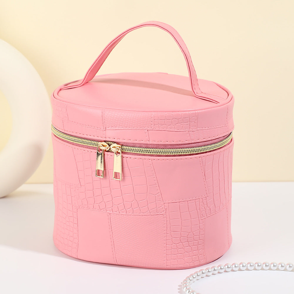 Women's Simple Crocodile Pattern High-grade Large Capacity Storage Waterproof Portable Cosmetic Bags