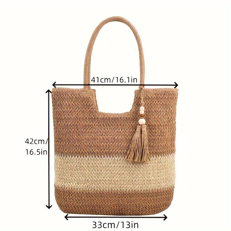 Women's One Straw Large Capacity Woven Vacation Women's Shoulder Bag