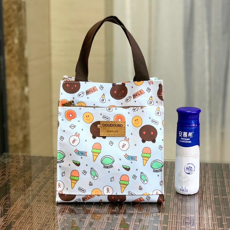 Running Volume Korean Style Waterproof Lunch Box Portable Handbags