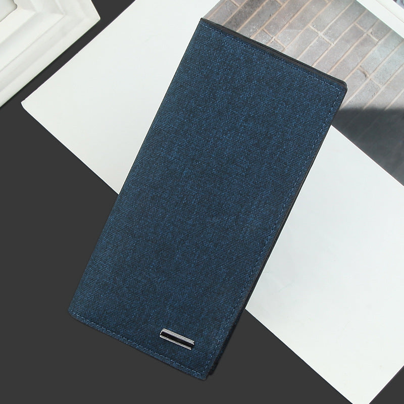 Men's Long Canvas Business Cloth Pattern Beauty Men's Wallets