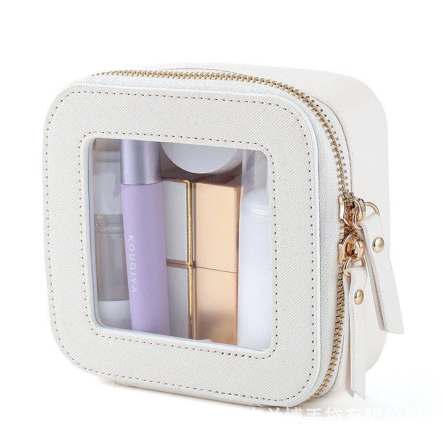 Transparent Portable Compact Cosmetics Storage Box Bags