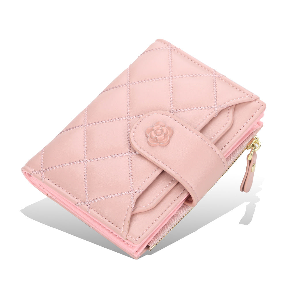 Women's Korean Style Multiple Slots Zipper Vertical Driving Purses