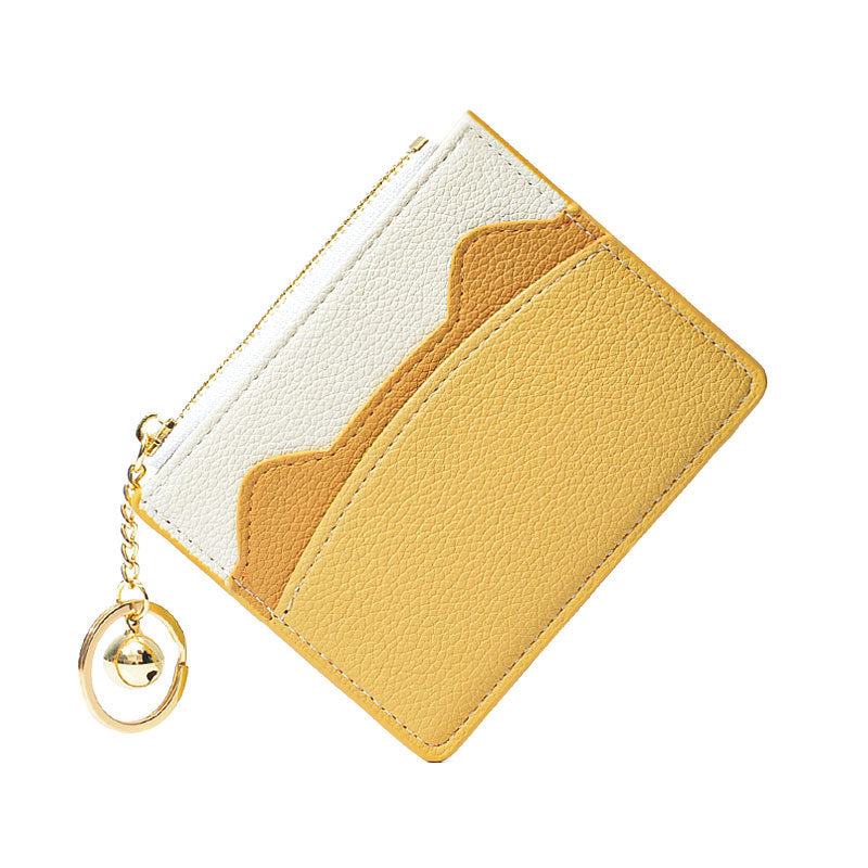 Women's Contrast Color Cute Good-looking Mini Card Holder
