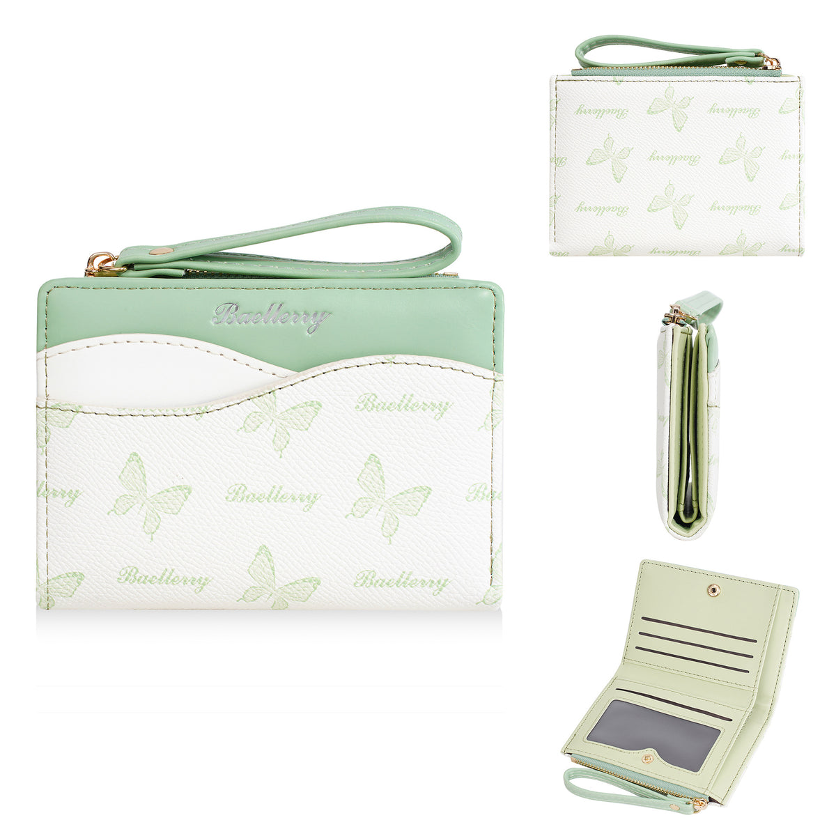 Women's Short Large Capacity Zipper Multiple Slots Ladies Wallet